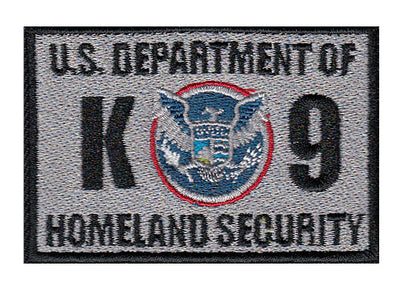 Dept of Homeland Security K-9 / K9 Rectangle Patch - 2 Pack